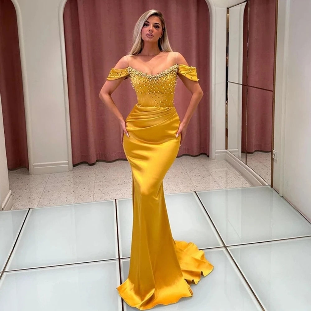 Elegant high-quality satin dress